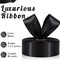 Black Ribbon 1-1/2 Inch, 60 Yards Single Face Black Satin Ribbon for Gift Wrapping, Fabric Ribbon for Flower Bouquet Crafts Wedding Christmas Halloween